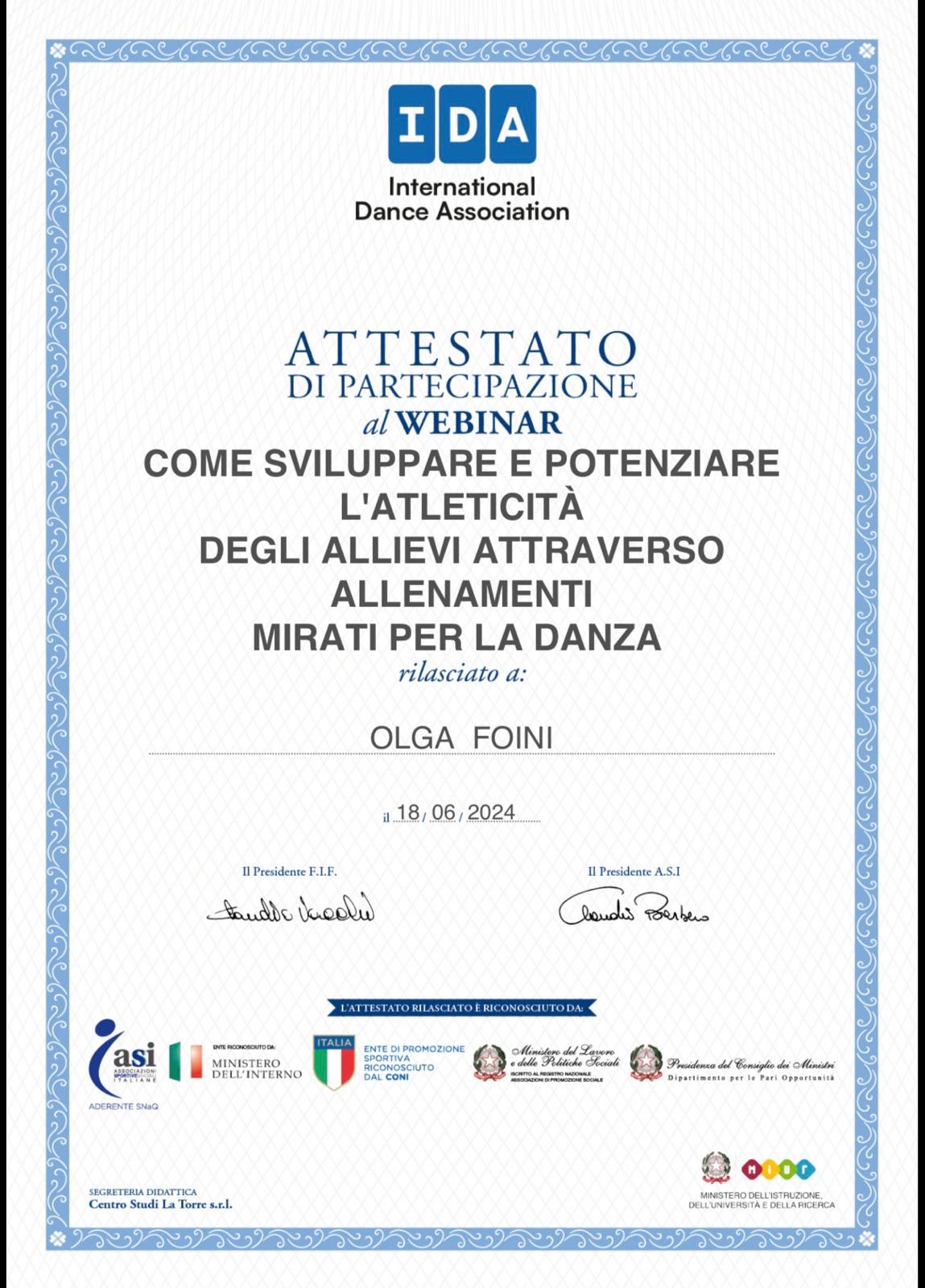 IDA allenamento allievi ATTEST